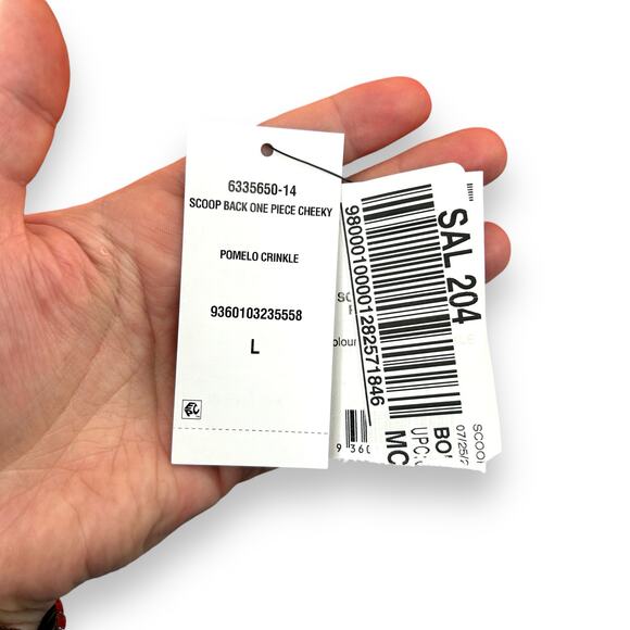 NEW Cotton on Body One PIece Swimsuit Size Large Ribbed Textured Cheeky Swim NWT - Picture 9 of 10